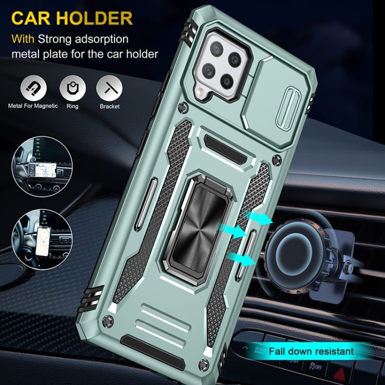 For Samsung Galaxy A42 5G Armor PC + TPU Camera Shield Phone Case