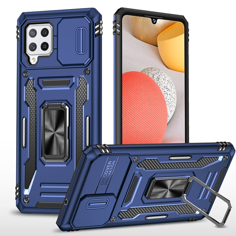 For Samsung Galaxy A42 5G Armor PC + TPU Camera Shield Phone Case