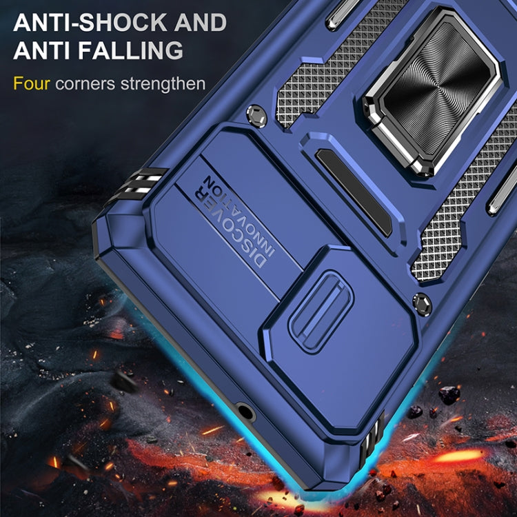 For Samsung Galaxy A42 5G Armor PC + TPU Camera Shield Phone Case