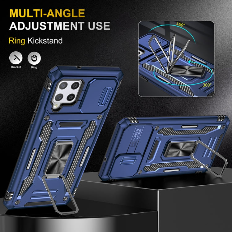 For Samsung Galaxy A42 5G Armor PC + TPU Camera Shield Phone Case