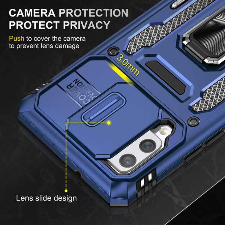 For Samsung Galaxy A42 5G Armor PC + TPU Camera Shield Phone Case
