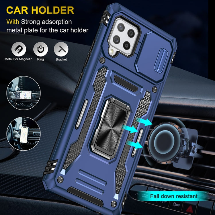 For Samsung Galaxy A42 5G Armor PC + TPU Camera Shield Phone Case