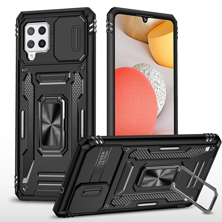 For Samsung Galaxy A42 5G Armor PC + TPU Camera Shield Phone Case