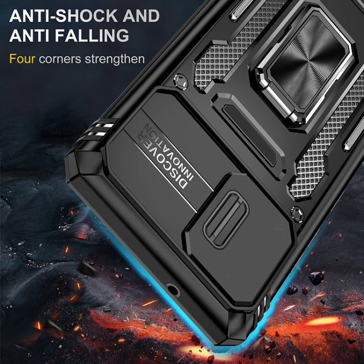 For Samsung Galaxy A42 5G Armor PC + TPU Camera Shield Phone Case