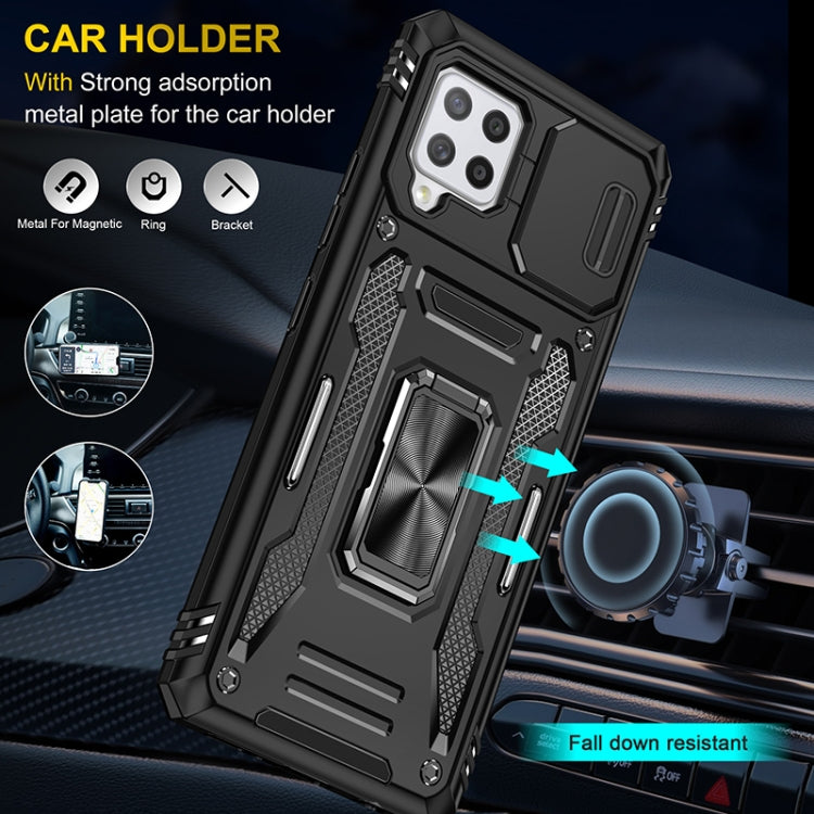 For Samsung Galaxy A42 5G Armor PC + TPU Camera Shield Phone Case
