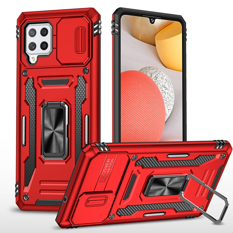 For Samsung Galaxy A42 5G Armor PC + TPU Camera Shield Phone Case