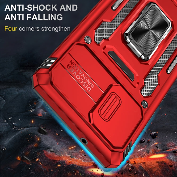 For Samsung Galaxy A42 5G Armor PC + TPU Camera Shield Phone Case
