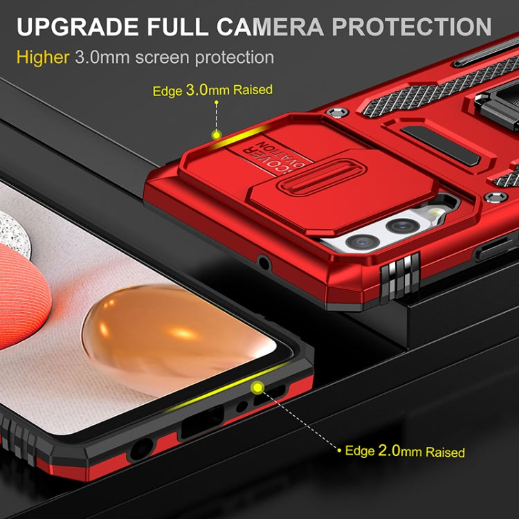For Samsung Galaxy A42 5G Armor PC + TPU Camera Shield Phone Case
