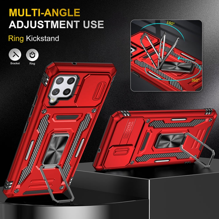 For Samsung Galaxy A42 5G Armor PC + TPU Camera Shield Phone Case