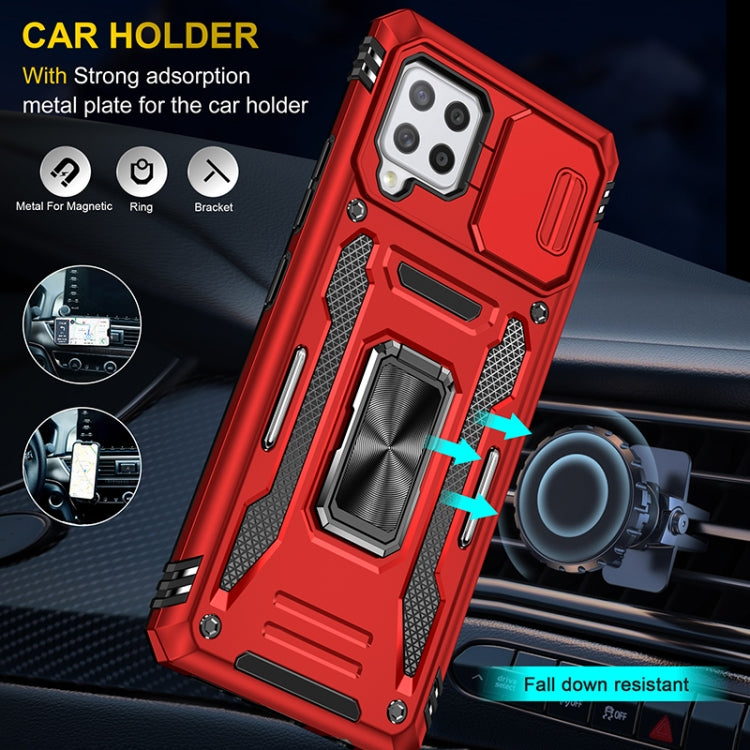 For Samsung Galaxy A42 5G Armor PC + TPU Camera Shield Phone Case