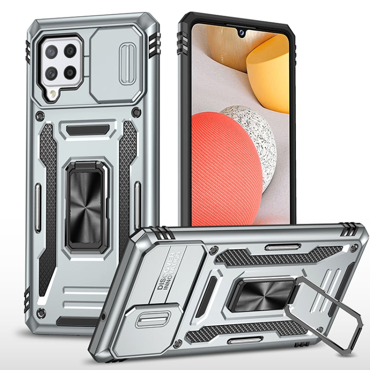 For Samsung Galaxy A42 5G Armor PC + TPU Camera Shield Phone Case