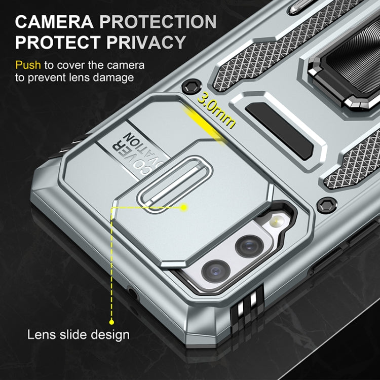 For Samsung Galaxy A42 5G Armor PC + TPU Camera Shield Phone Case