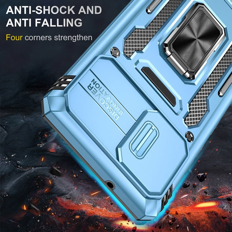 For Samsung Galaxy A42 5G Armor PC + TPU Camera Shield Phone Case