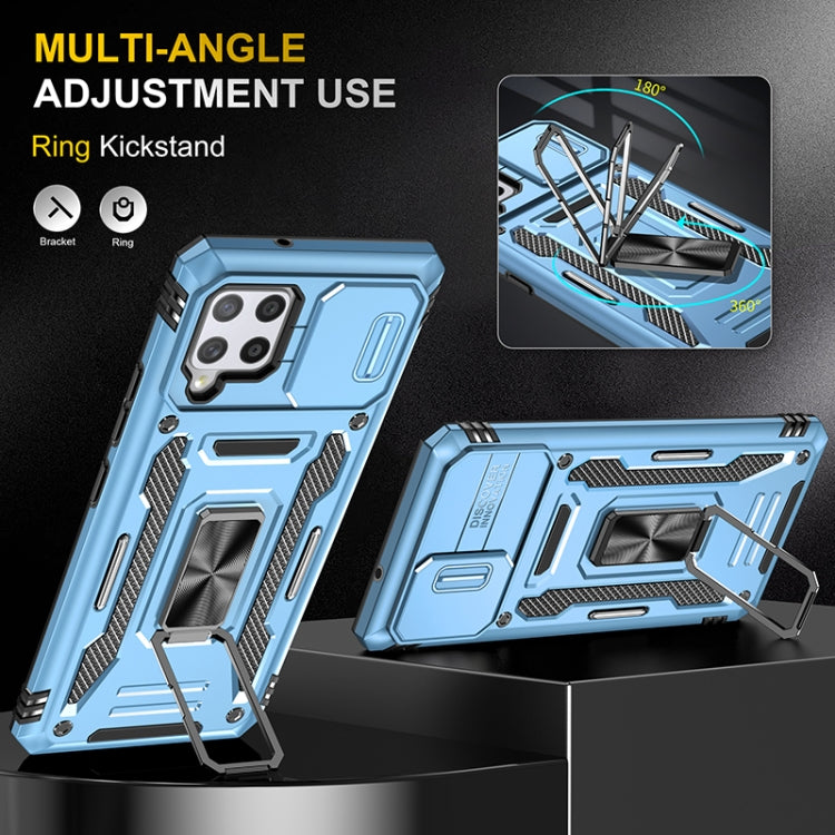 For Samsung Galaxy A42 5G Armor PC + TPU Camera Shield Phone Case