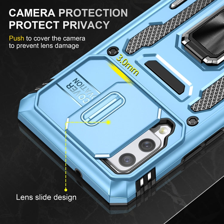 For Samsung Galaxy A42 5G Armor PC + TPU Camera Shield Phone Case