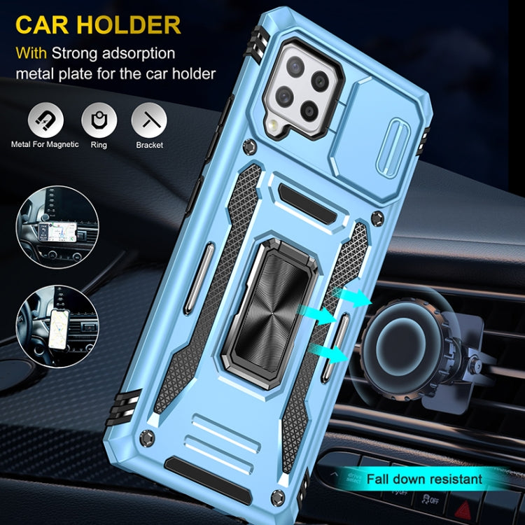 For Samsung Galaxy A42 5G Armor PC + TPU Camera Shield Phone Case