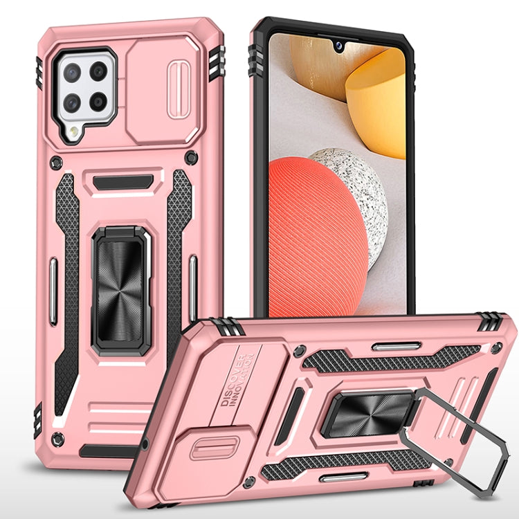 For Samsung Galaxy A42 5G Armor PC + TPU Camera Shield Phone Case