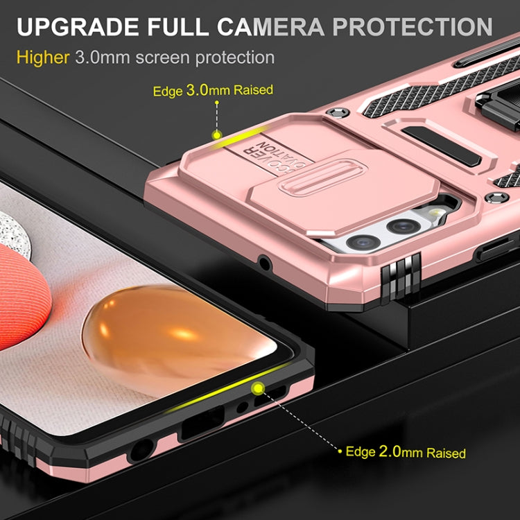 For Samsung Galaxy A42 5G Armor PC + TPU Camera Shield Phone Case