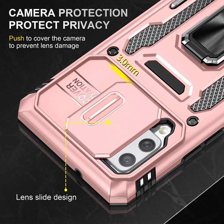 For Samsung Galaxy A42 5G Armor PC + TPU Camera Shield Phone Case