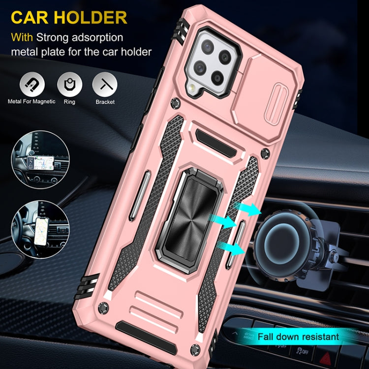 For Samsung Galaxy A42 5G Armor PC + TPU Camera Shield Phone Case