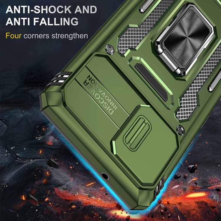 For Samsung Galaxy A42 5G Armor PC + TPU Camera Shield Phone Case