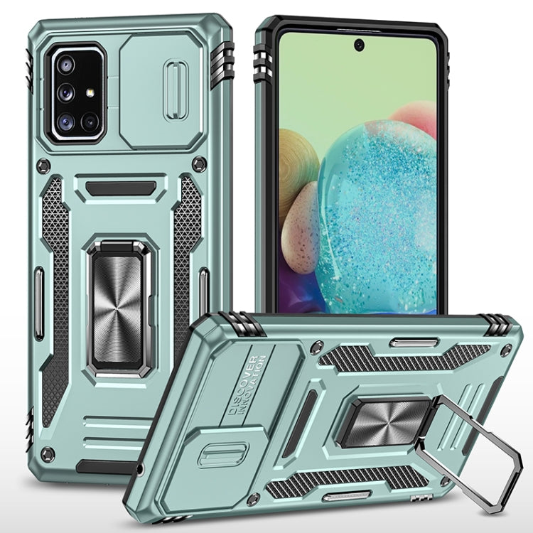 For Samsung Galaxy A71 5G Armor PC + TPU Camera Shield Phone Case