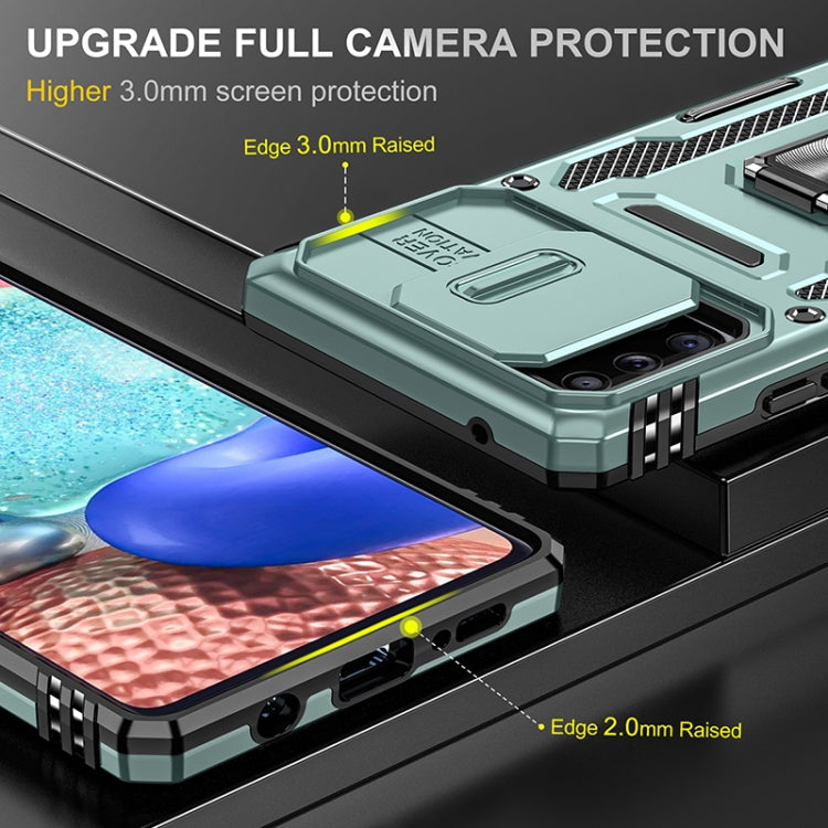 For Samsung Galaxy A71 5G Armor PC + TPU Camera Shield Phone Case