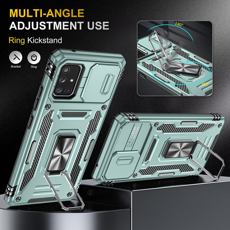 For Samsung Galaxy A71 5G Armor PC + TPU Camera Shield Phone Case