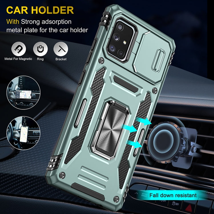 For Samsung Galaxy A71 5G Armor PC + TPU Camera Shield Phone Case