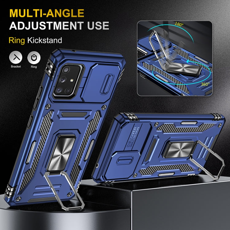 For Samsung Galaxy A71 5G Armor PC + TPU Camera Shield Phone Case