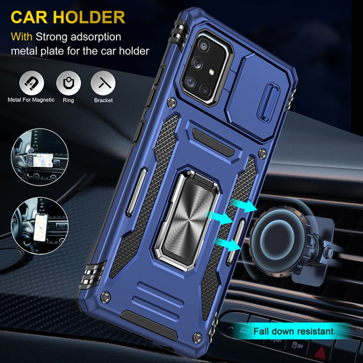 For Samsung Galaxy A71 5G Armor PC + TPU Camera Shield Phone Case
