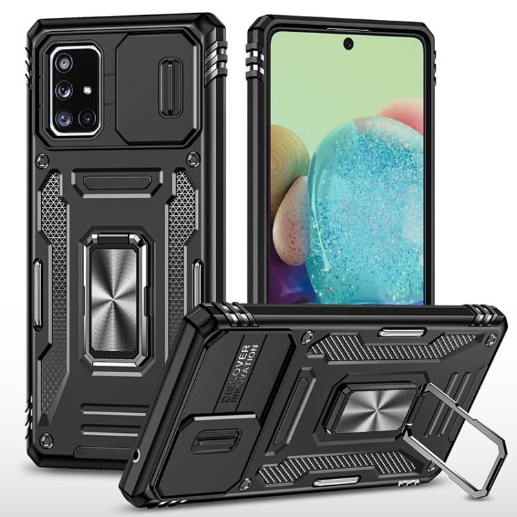 For Samsung Galaxy A71 5G Armor PC + TPU Camera Shield Phone Case