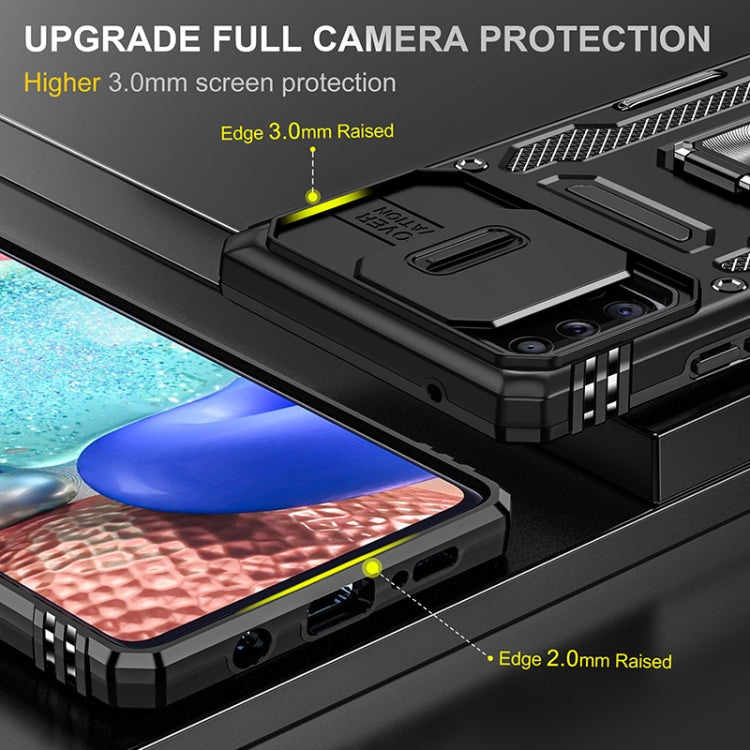 For Samsung Galaxy A71 5G Armor PC + TPU Camera Shield Phone Case