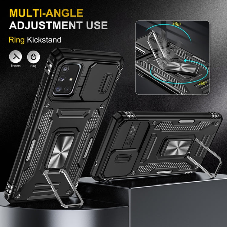 For Samsung Galaxy A71 5G Armor PC + TPU Camera Shield Phone Case