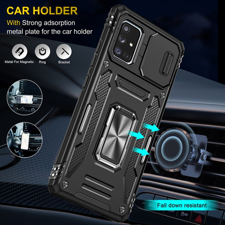 For Samsung Galaxy A71 5G Armor PC + TPU Camera Shield Phone Case