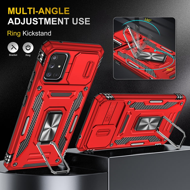 For Samsung Galaxy A71 5G Armor PC + TPU Camera Shield Phone Case