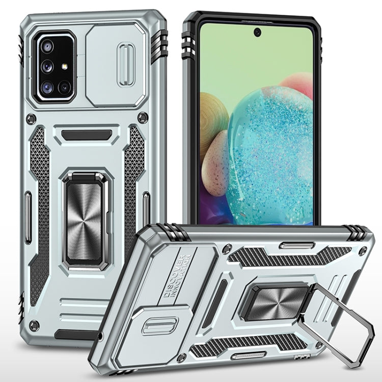 For Samsung Galaxy A71 5G Armor PC + TPU Camera Shield Phone Case