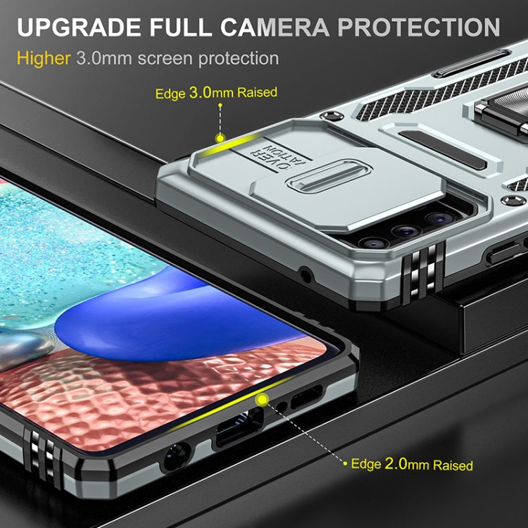 For Samsung Galaxy A71 5G Armor PC + TPU Camera Shield Phone Case