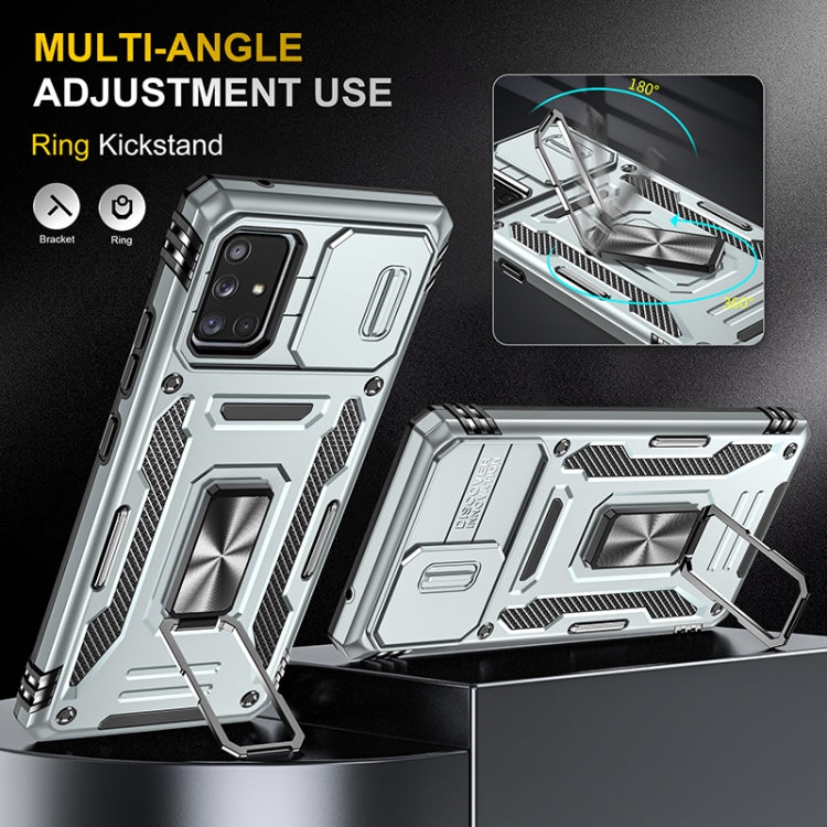 For Samsung Galaxy A71 5G Armor PC + TPU Camera Shield Phone Case