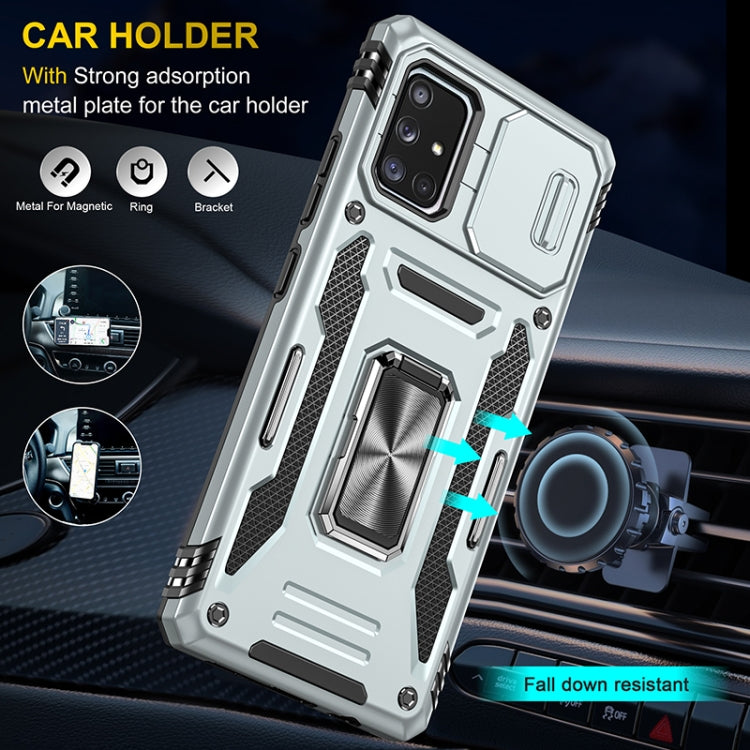 For Samsung Galaxy A71 5G Armor PC + TPU Camera Shield Phone Case