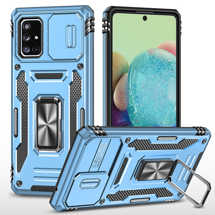 For Samsung Galaxy A71 5G Armor PC + TPU Camera Shield Phone Case
