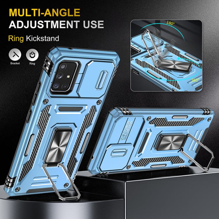 For Samsung Galaxy A71 5G Armor PC + TPU Camera Shield Phone Case