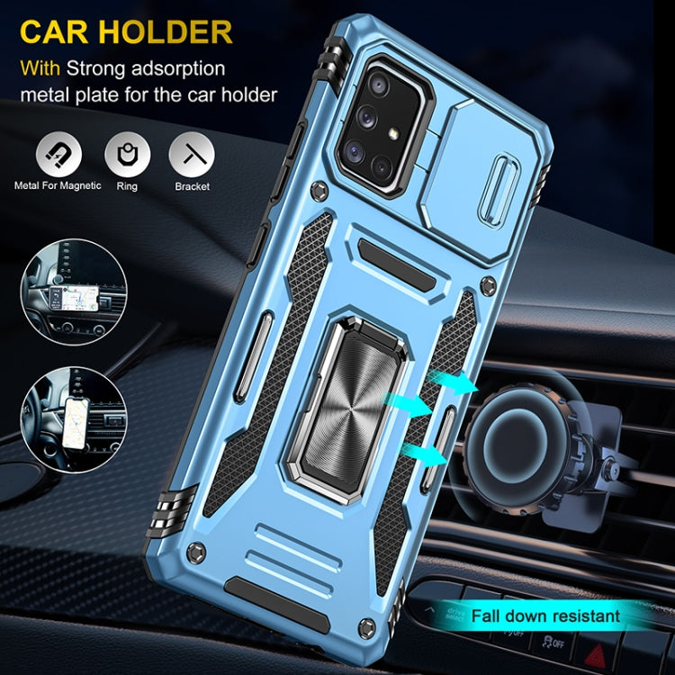 For Samsung Galaxy A71 5G Armor PC + TPU Camera Shield Phone Case