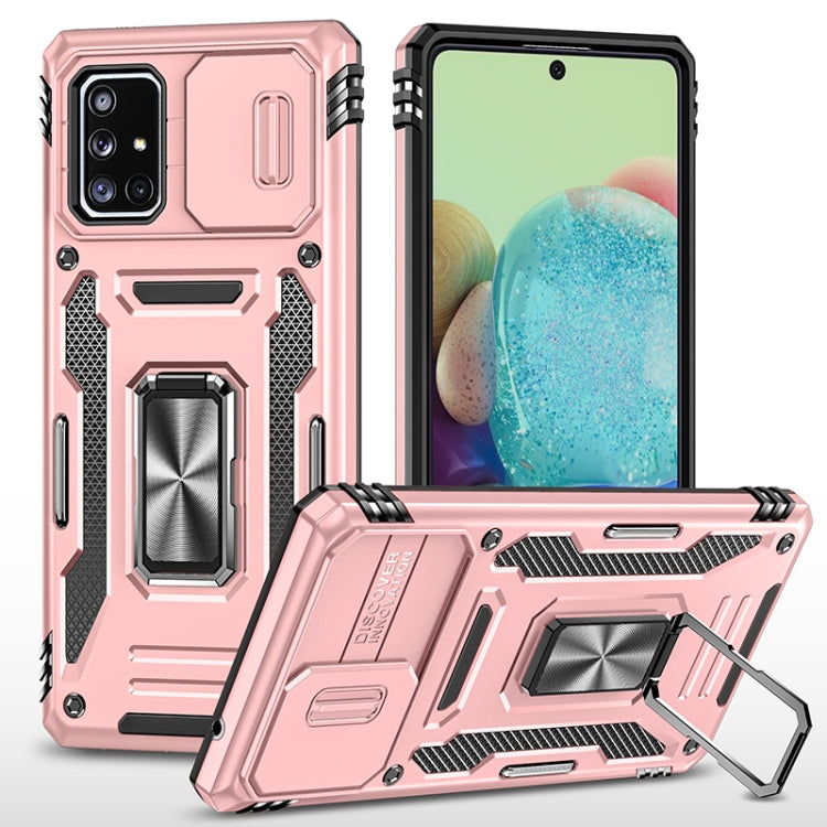 For Samsung Galaxy A71 5G Armor PC + TPU Camera Shield Phone Case