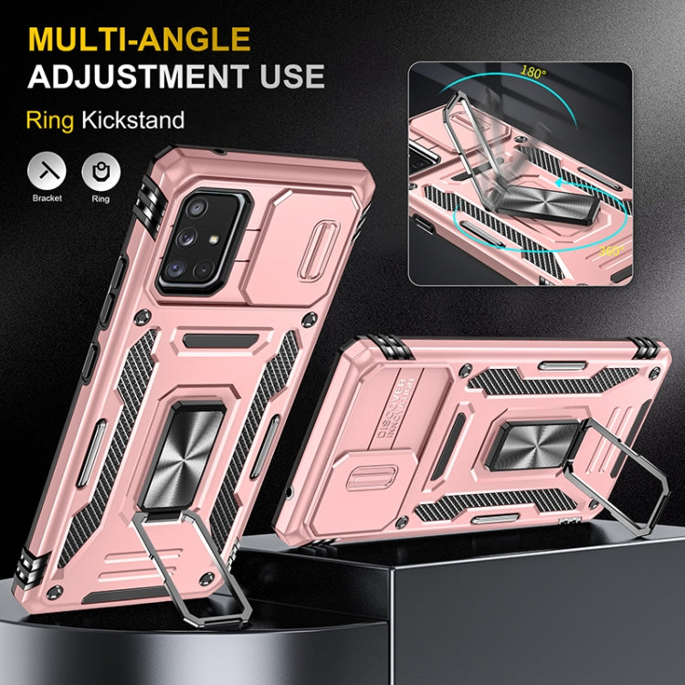 For Samsung Galaxy A71 5G Armor PC + TPU Camera Shield Phone Case