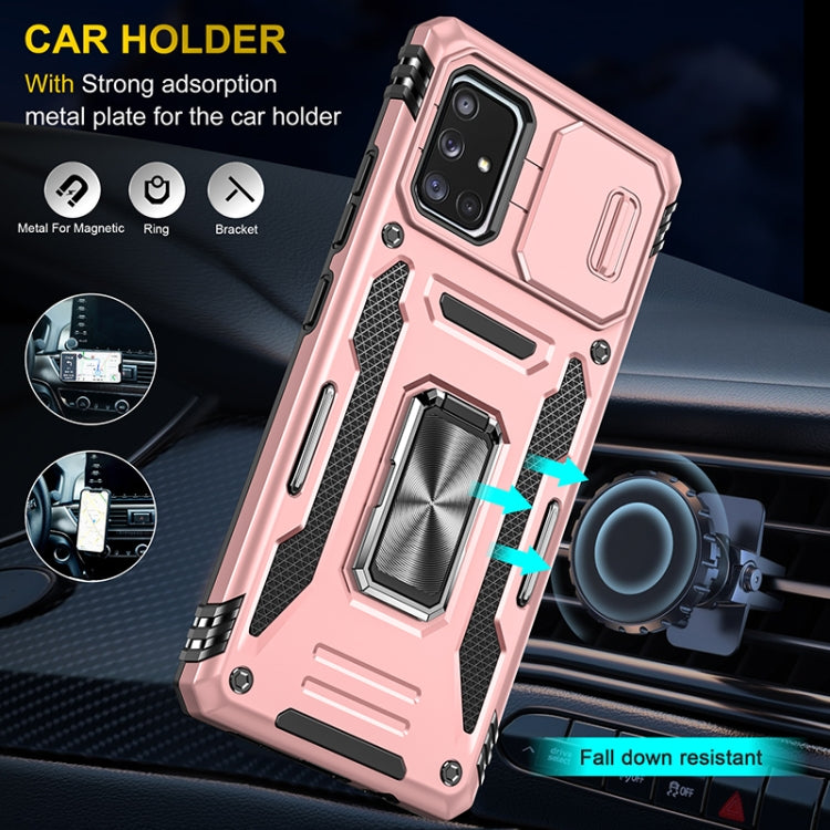 For Samsung Galaxy A71 5G Armor PC + TPU Camera Shield Phone Case
