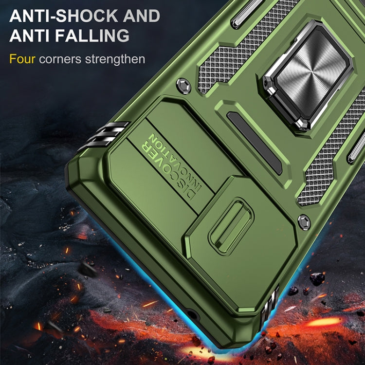 For Samsung Galaxy A71 5G Armor PC + TPU Camera Shield Phone Case