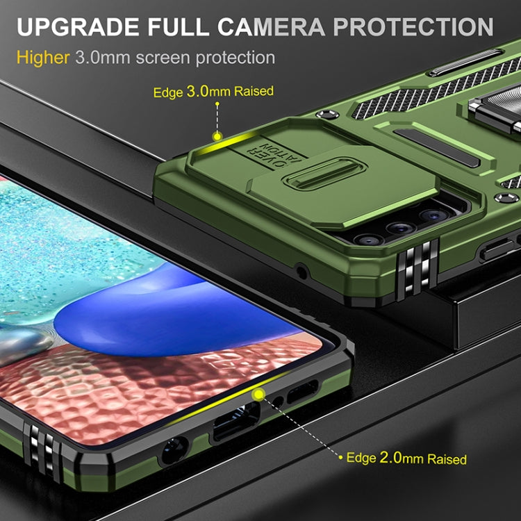 For Samsung Galaxy A71 5G Armor PC + TPU Camera Shield Phone Case