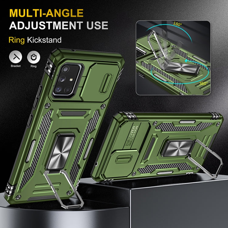 For Samsung Galaxy A71 5G Armor PC + TPU Camera Shield Phone Case