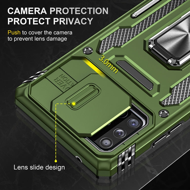 For Samsung Galaxy A71 5G Armor PC + TPU Camera Shield Phone Case